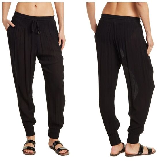 Elan Pants - Elan Relaxed Joggers Black Rayon XL NWT